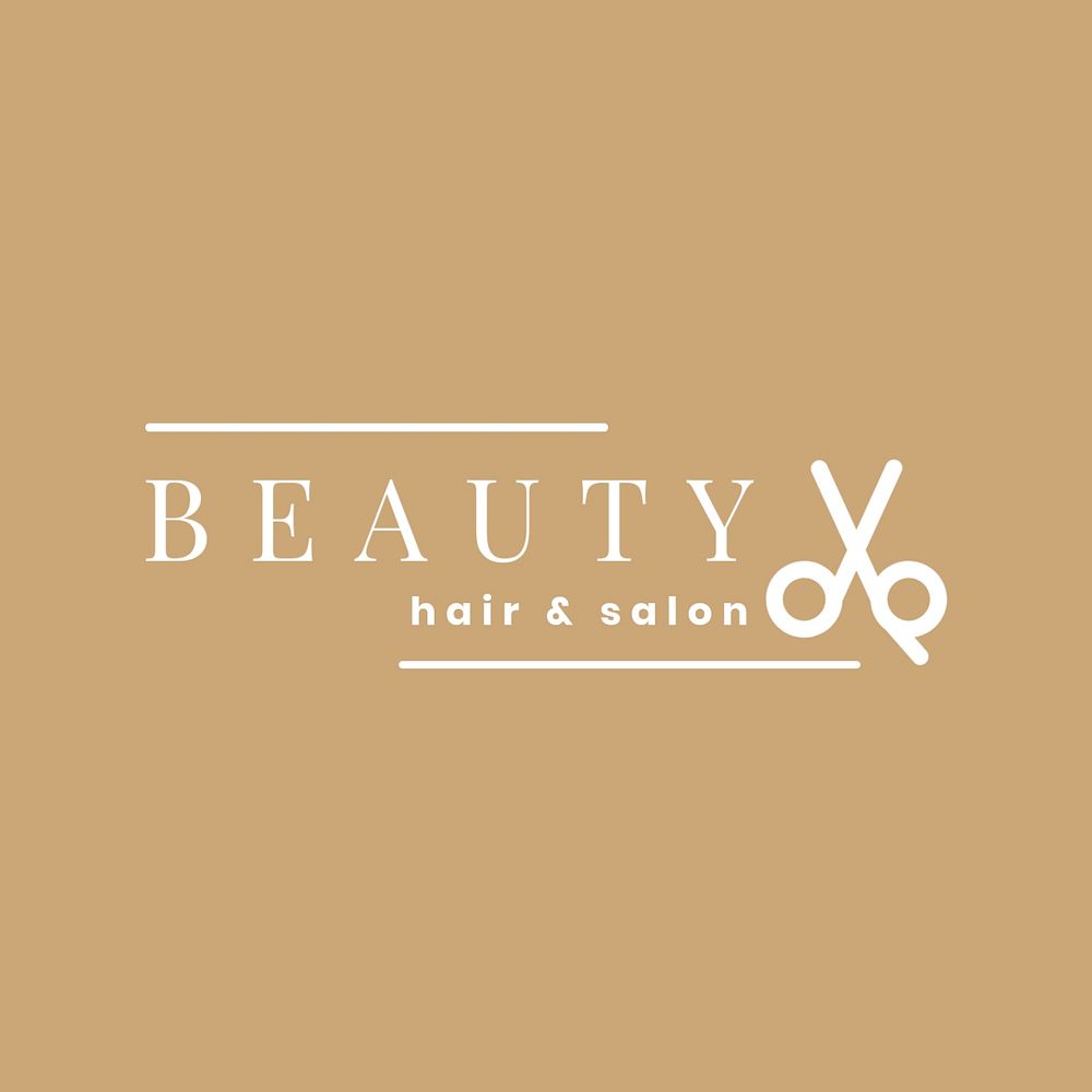 Beauty salon logo template, editable design