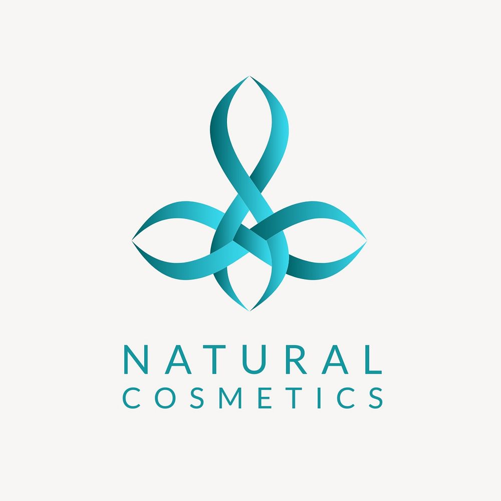 Beauty center logo template, gradient editable design