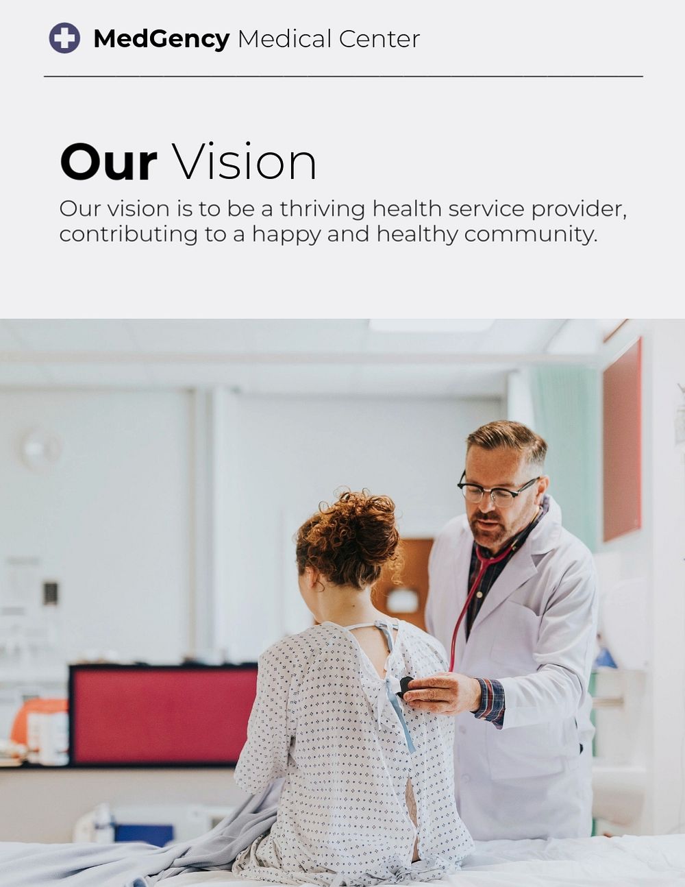 Company vision flyer template, medical business