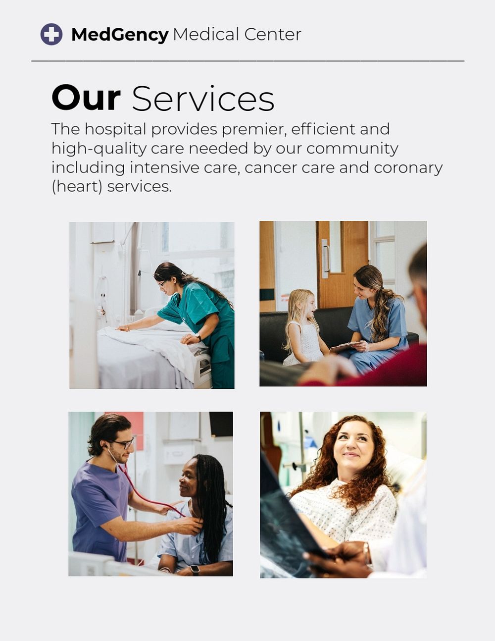 Medical services flyer template, hospital business