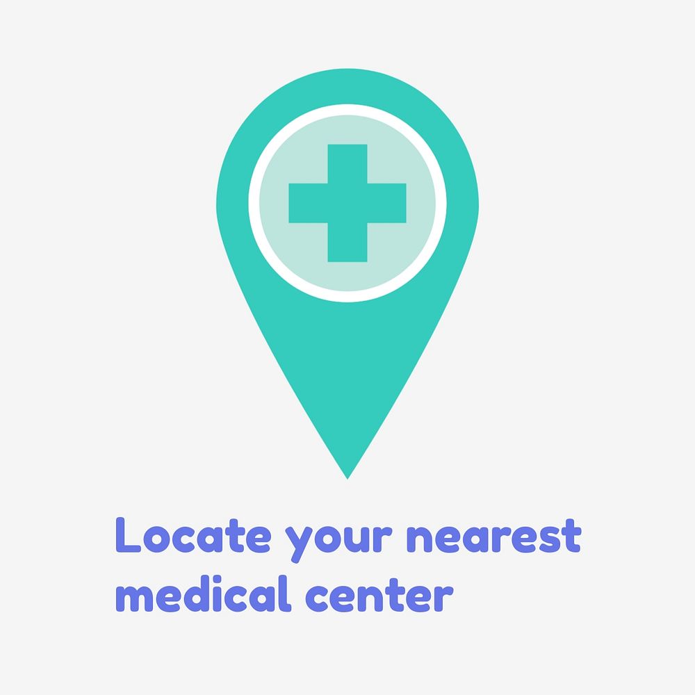 Medical center Instagram post template, healthcare service