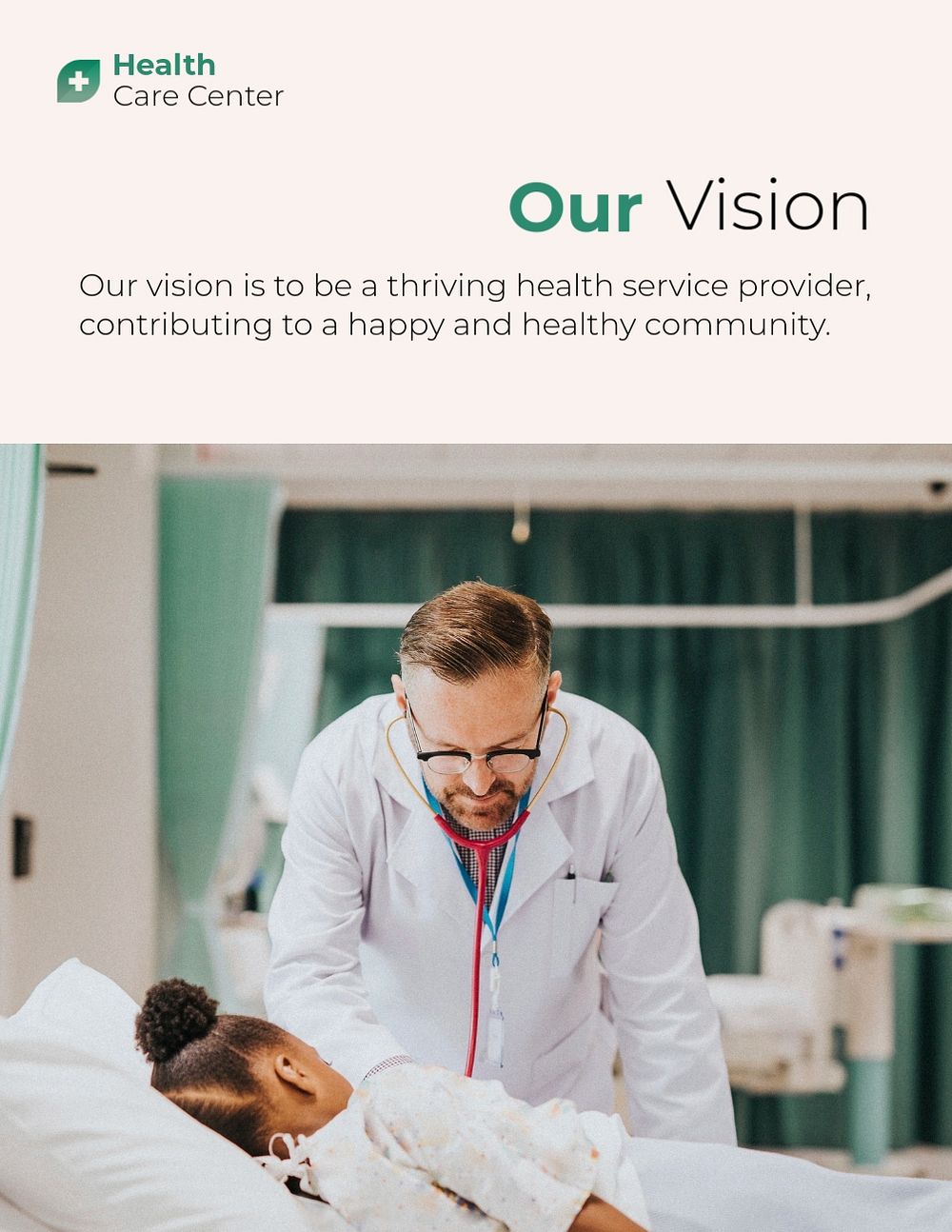 Company vision flyer template, medical business