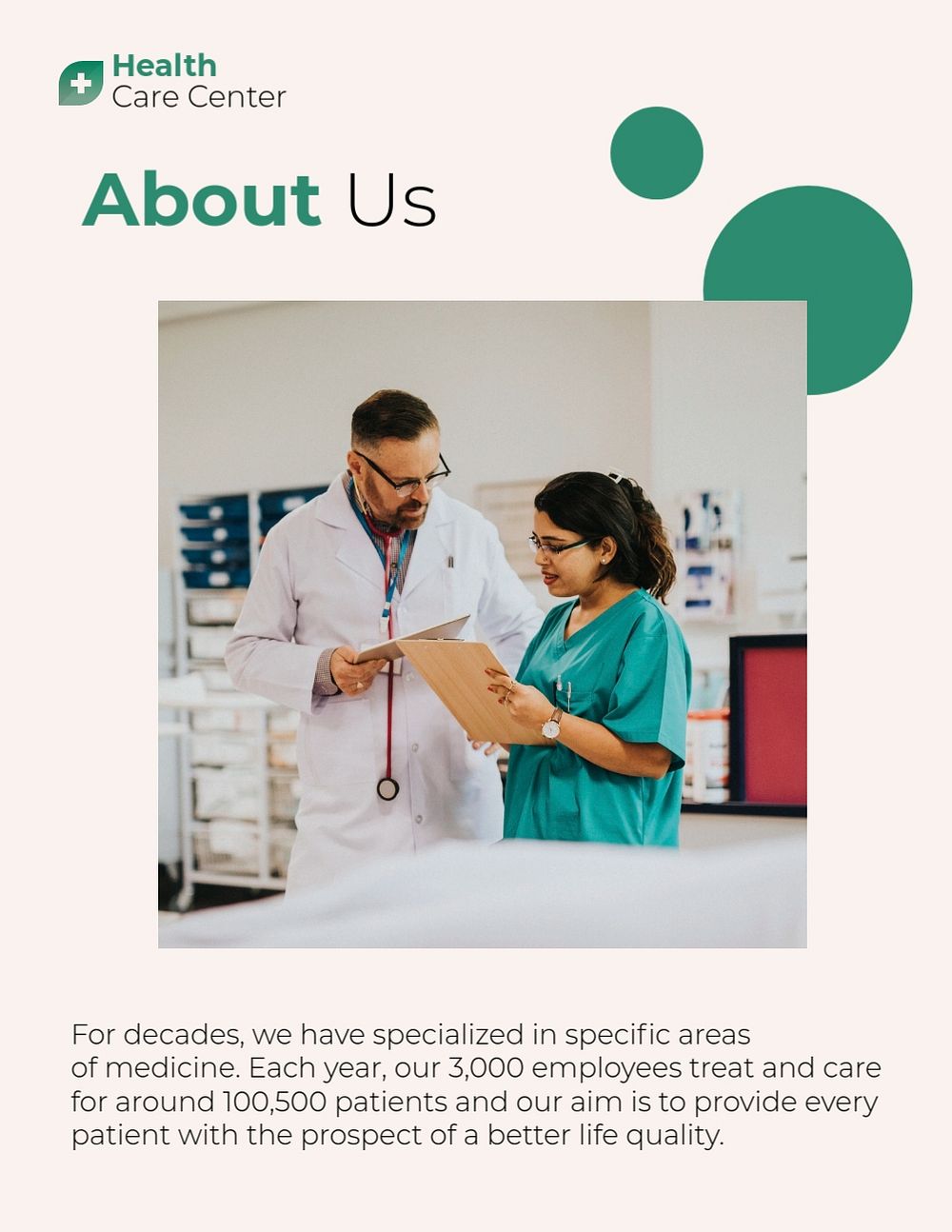 Hospital information flyer template, medical business