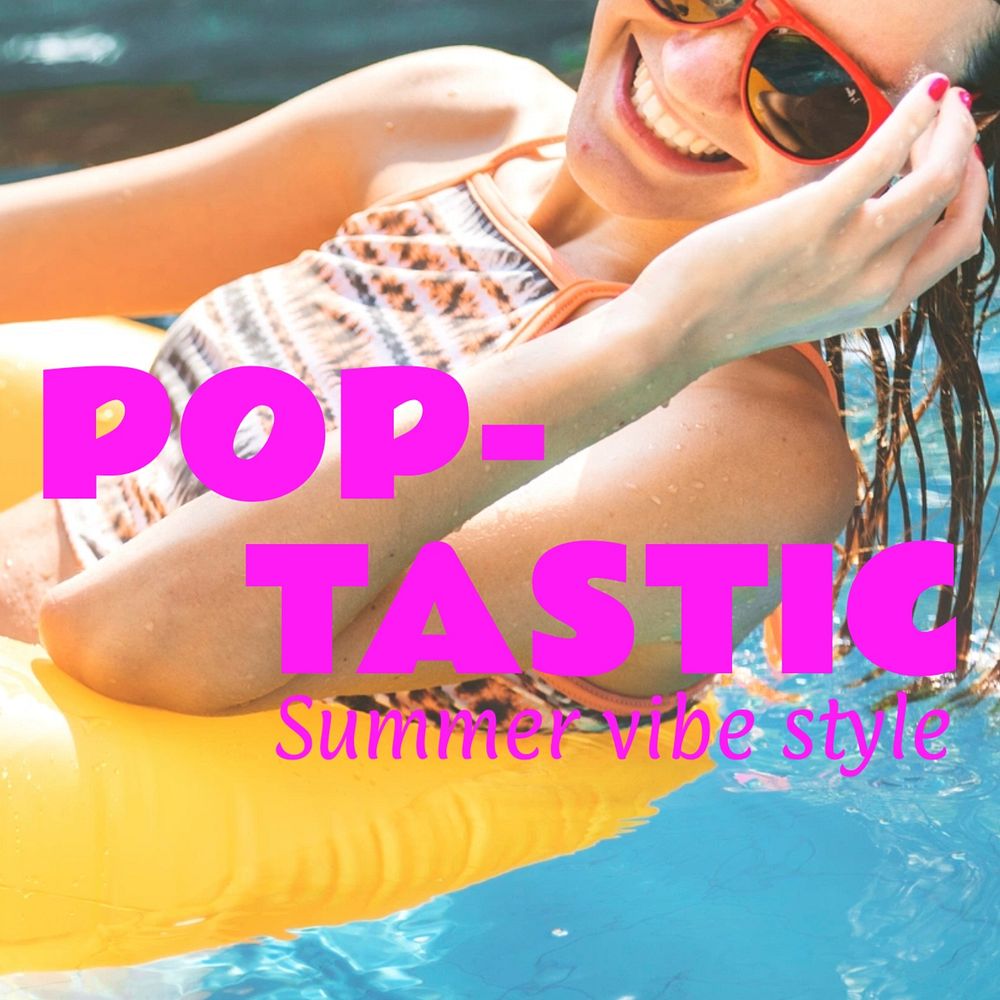 Summer vibe style Instagram post template