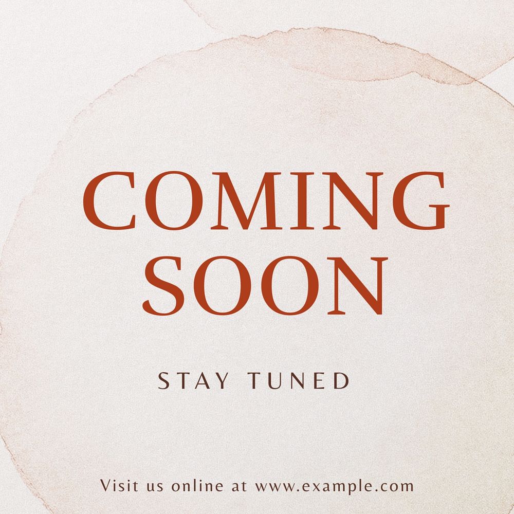 Coming soon Instagram post template, editable text