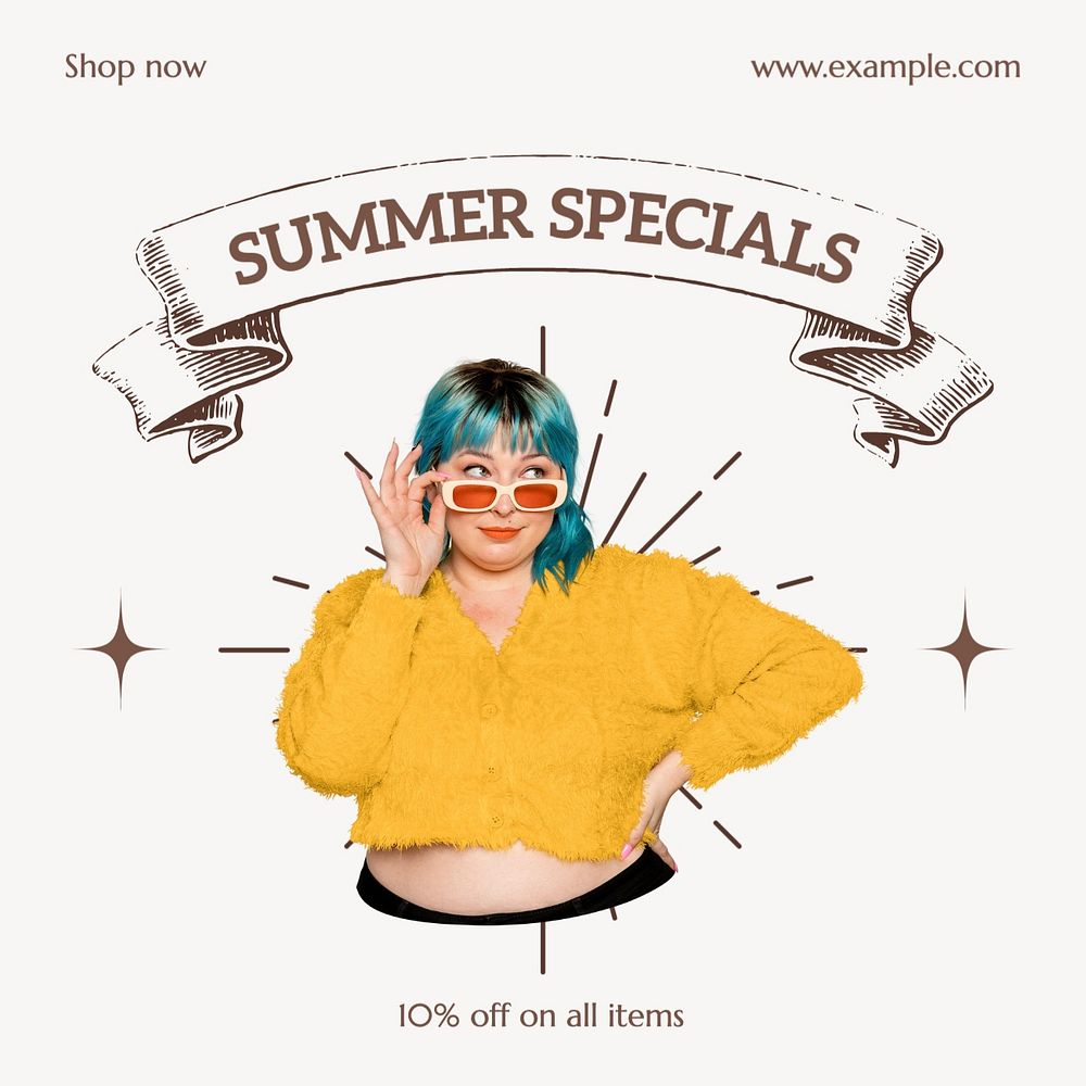 Summer specials Facebook post template