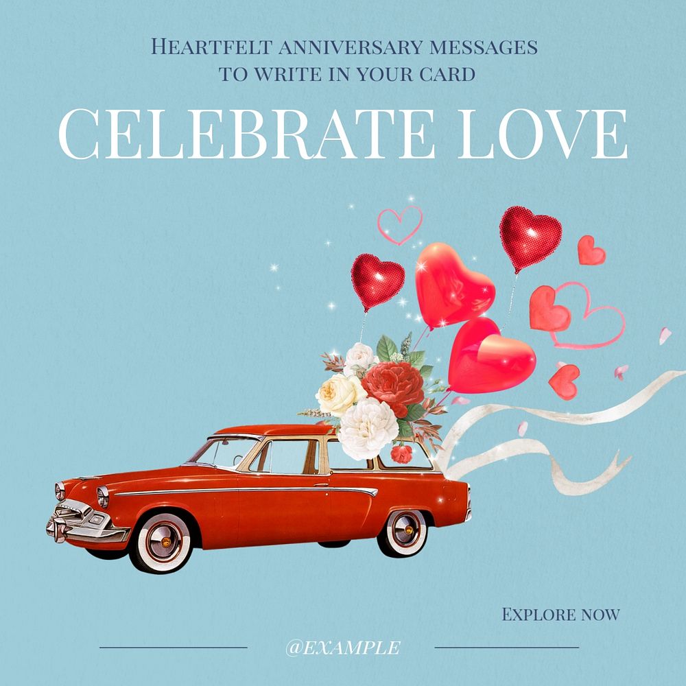 Celebrate love Instagram post template, editable design