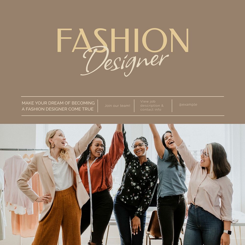 Fashion designer Instagram post template, editable social media design