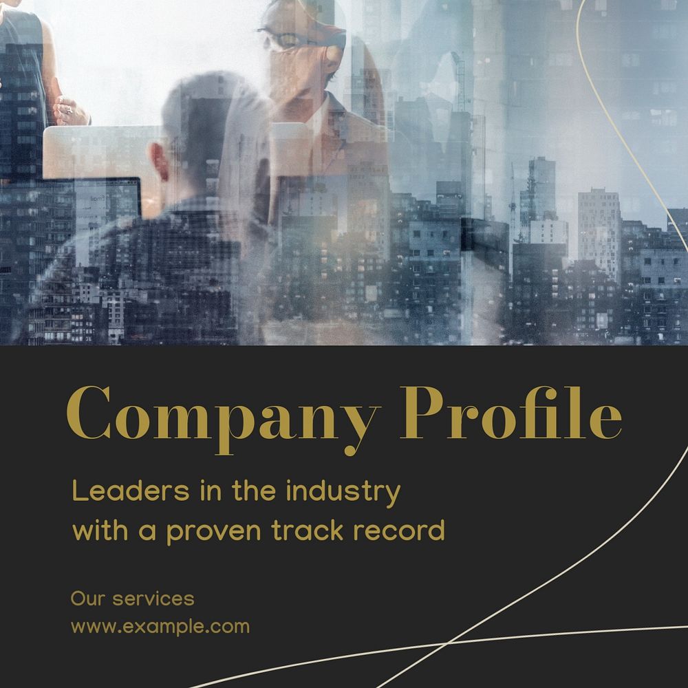 Company profile Instagram post template, editable social media design