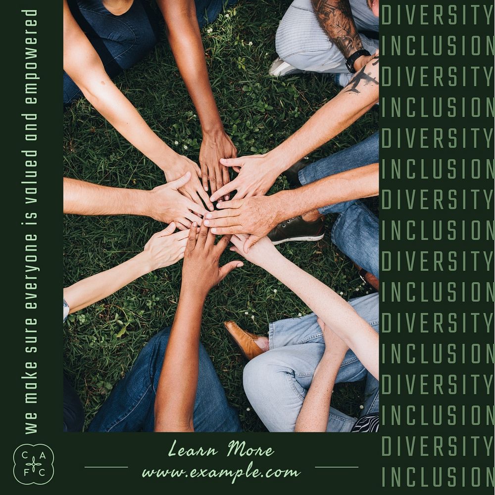 Diversity and inclusion Instagram post template, editable social media ad