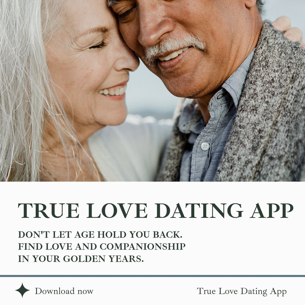 True love Instagram post template, editable social media design