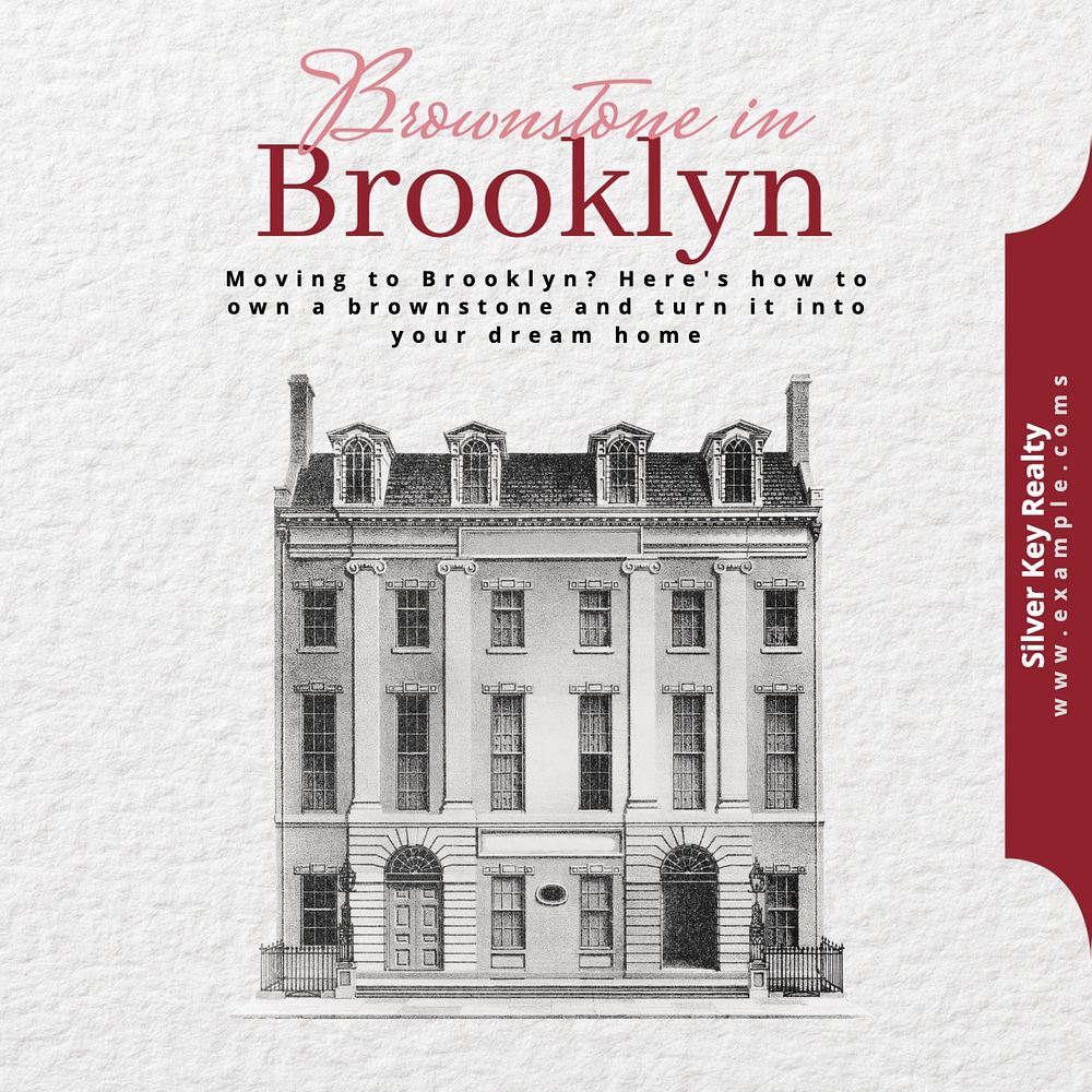 Brooklyn brownstone Instagram post template