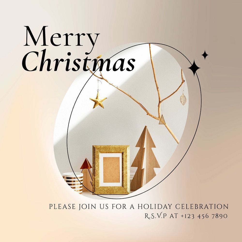 Christmas celebration Instagram post template, editable social media ad