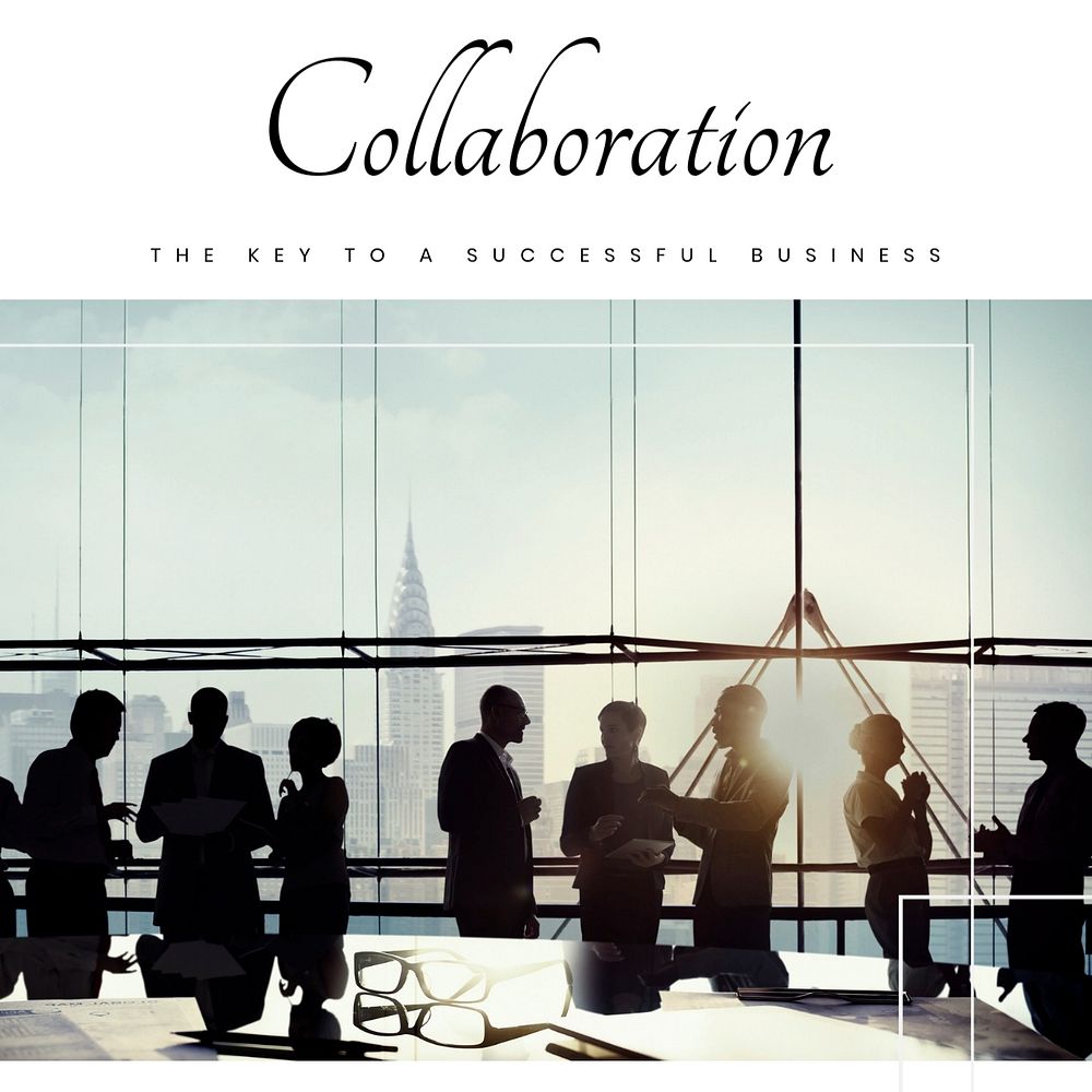 Business collaboration Instagram post template, editable social media ad