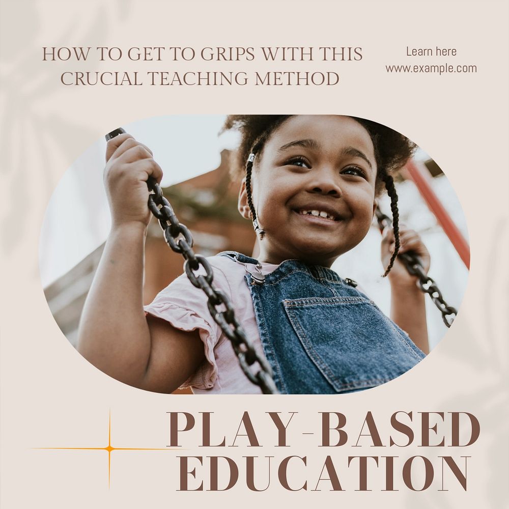 Play-based education Instagram post template, editable social media design