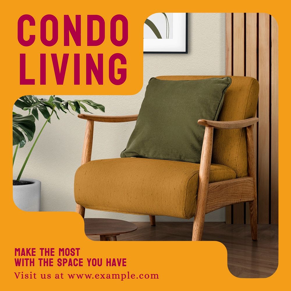 Condo living Instagram post template