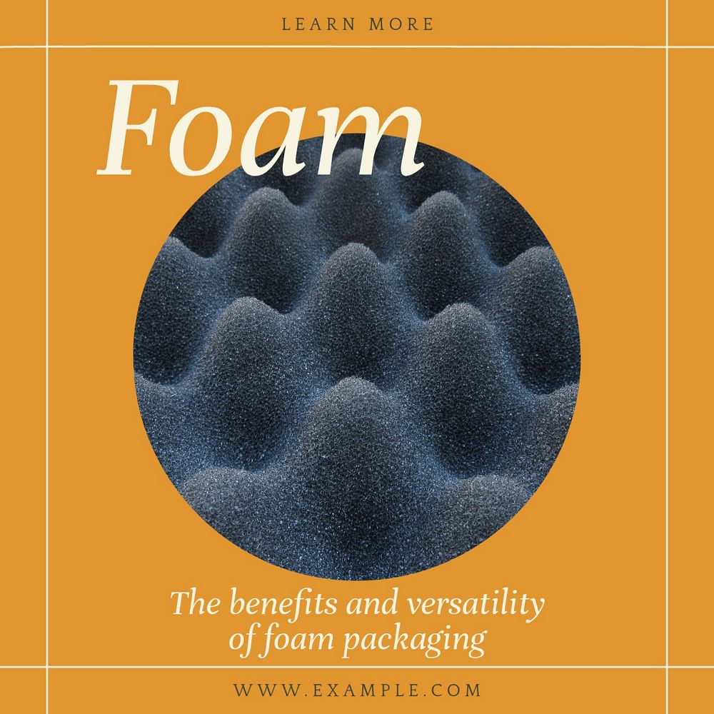 Foam Instagram post template, editable social media design