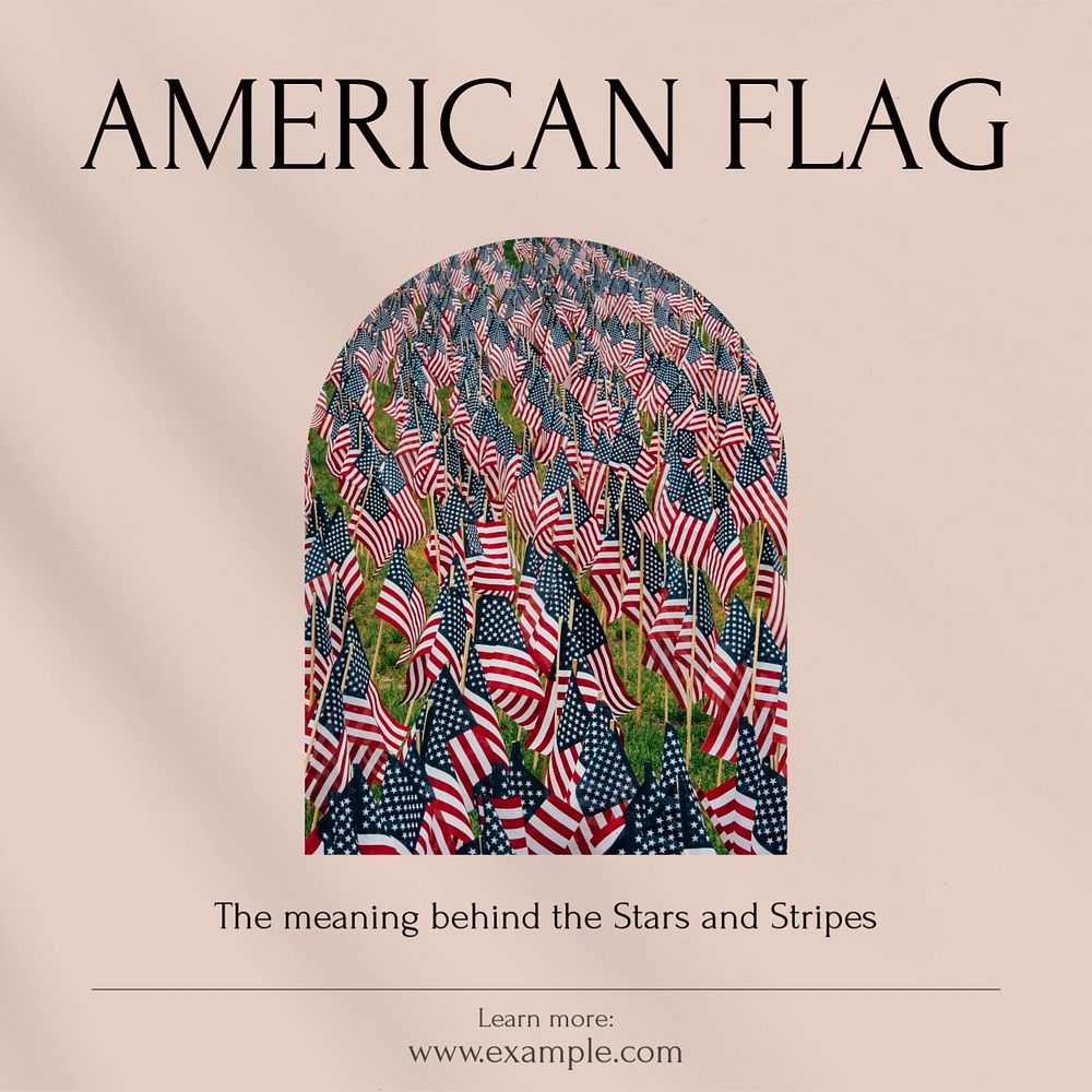 American flag Instagram post template, editable social media design