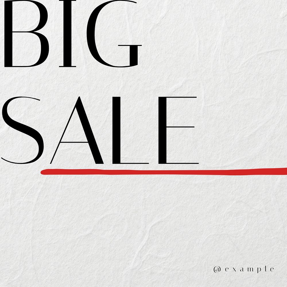 Big sale Instagram post template, editable text