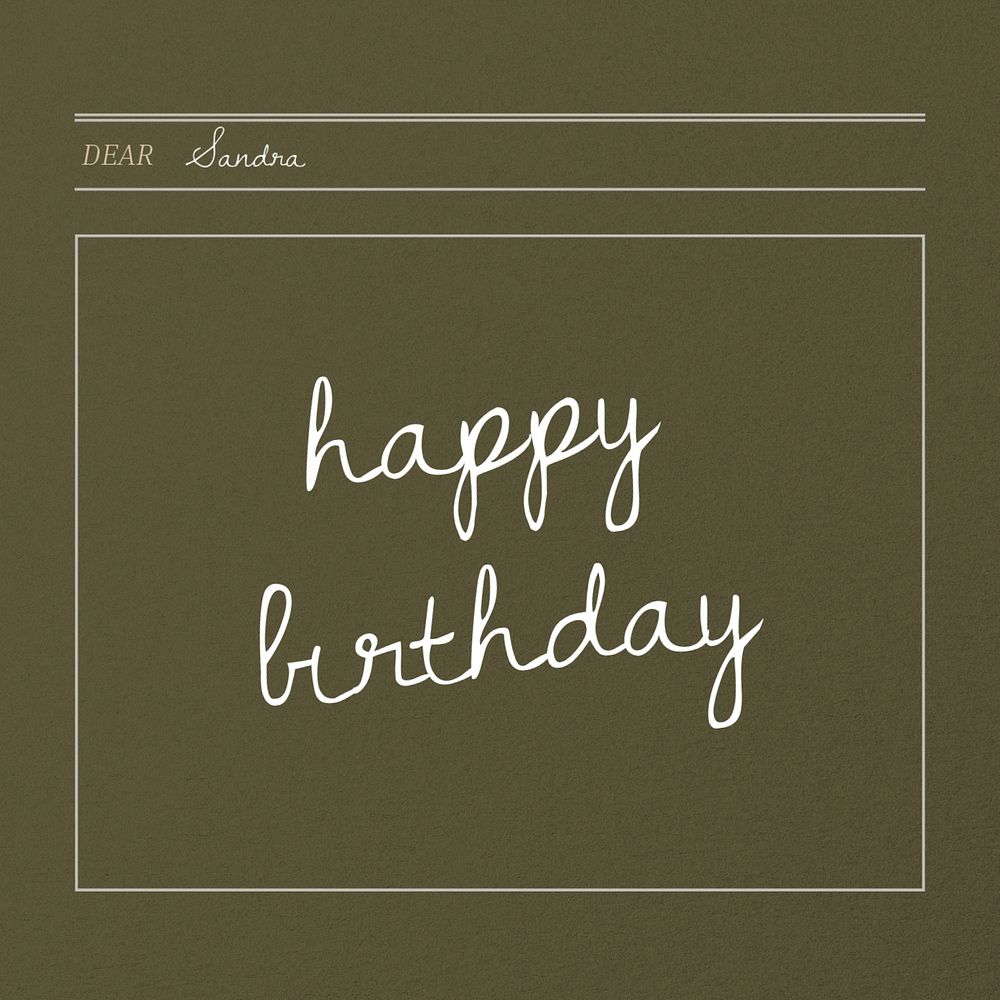 Happy birthday Instagram post template, editable text