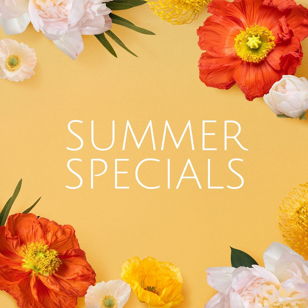 Summer specials Instagram post template, editable text