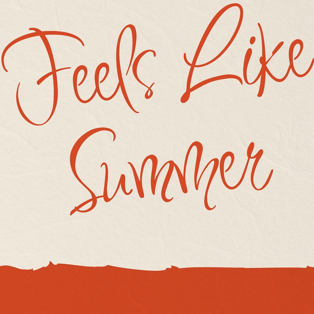 Feels like summer Instagram post template, editable text