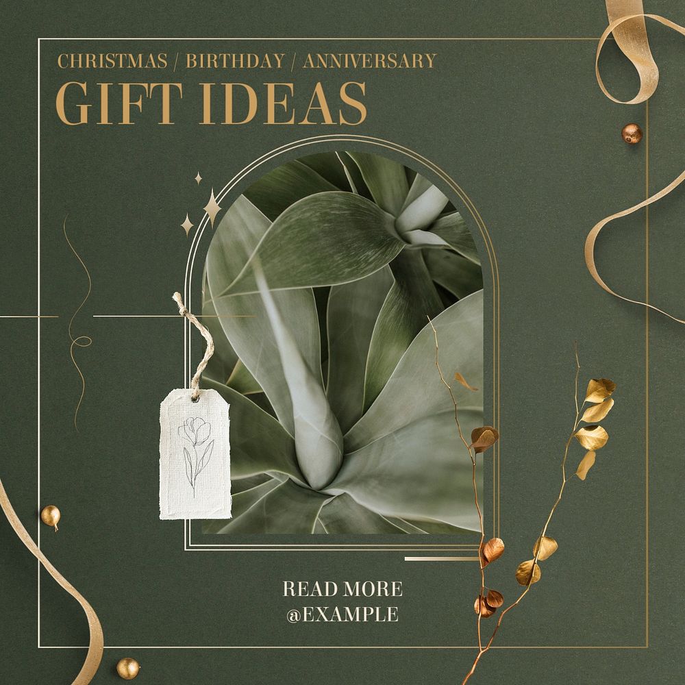 Gift ideas Instagram post template, editable design