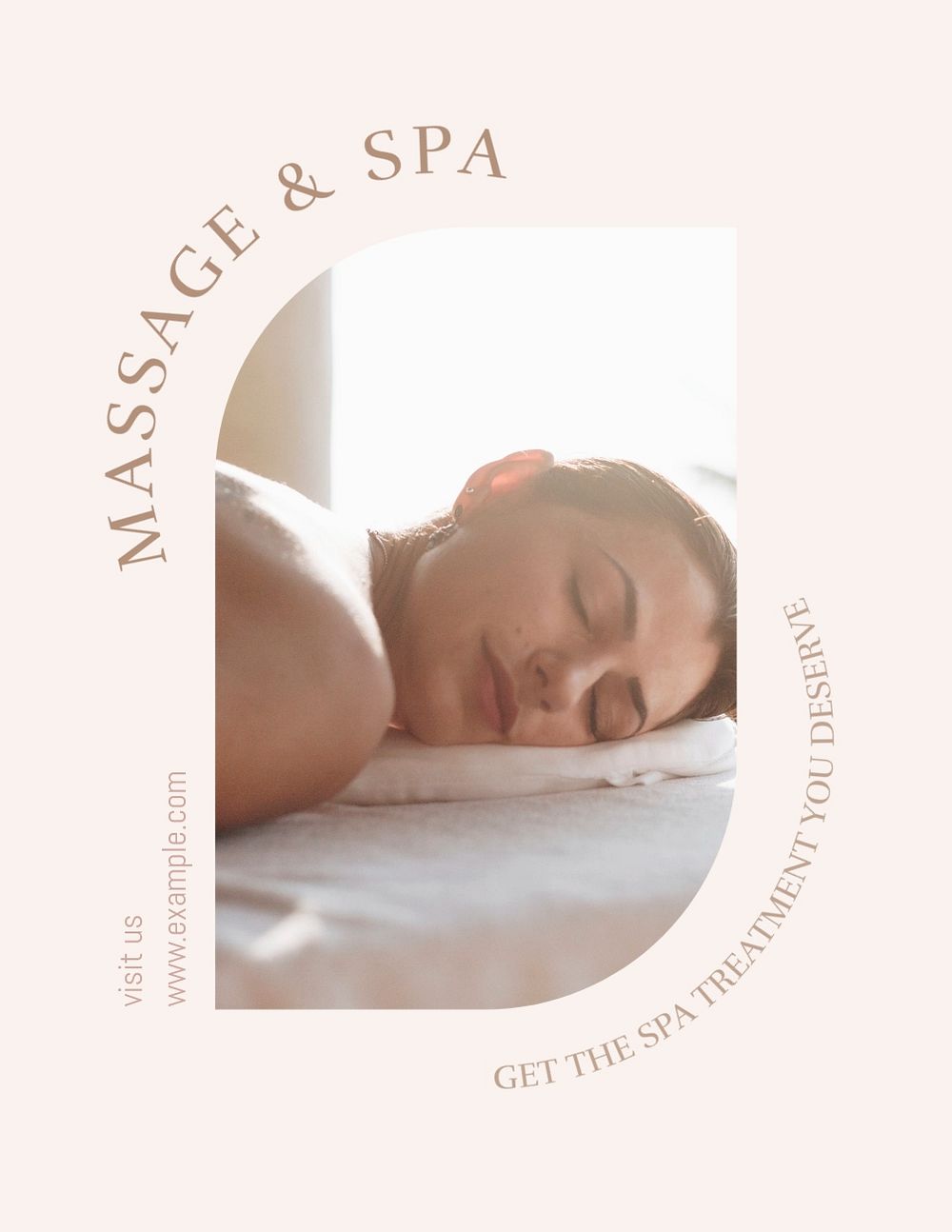 Massage & spa flyer template, editable text & design