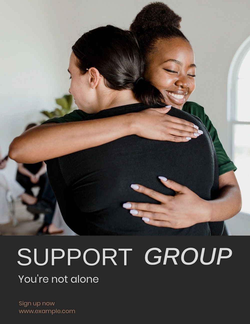 Emotional support group flyer template, editable text & design