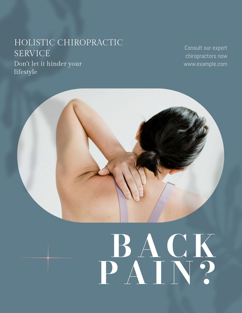 Chiropractic Service flyer template, editable text & design