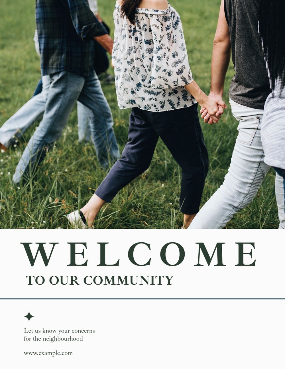 Welcome flyer template, editable text & design