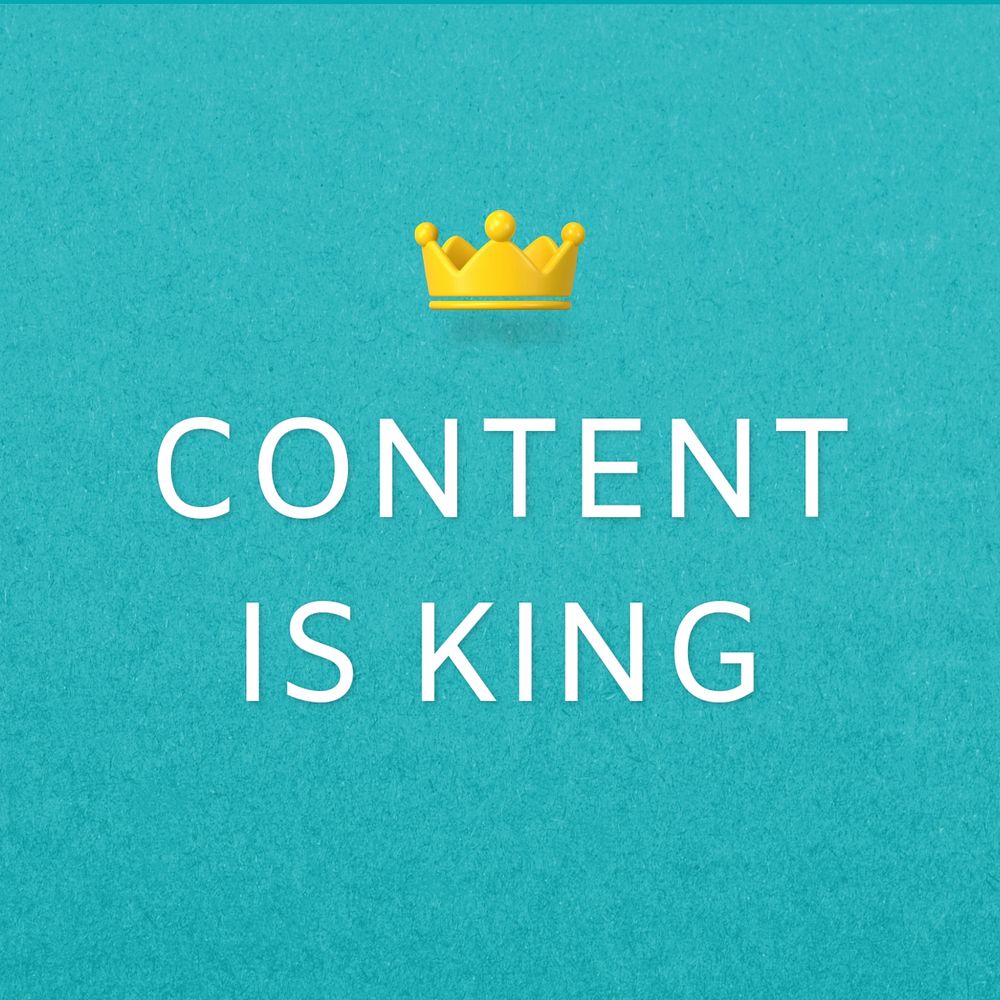 Content is king Instagram post template, editable text