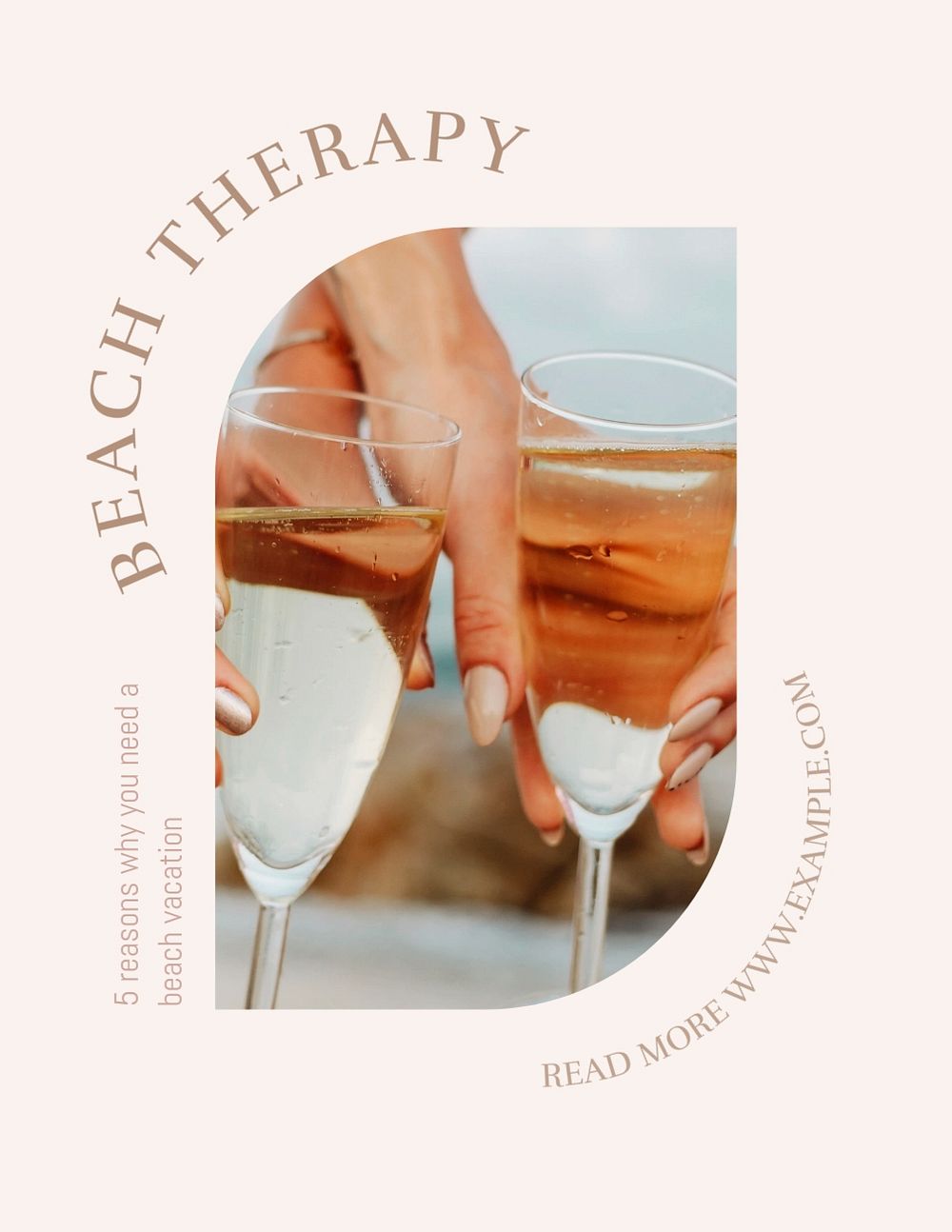 Beach therapy flyer template, editable text & design