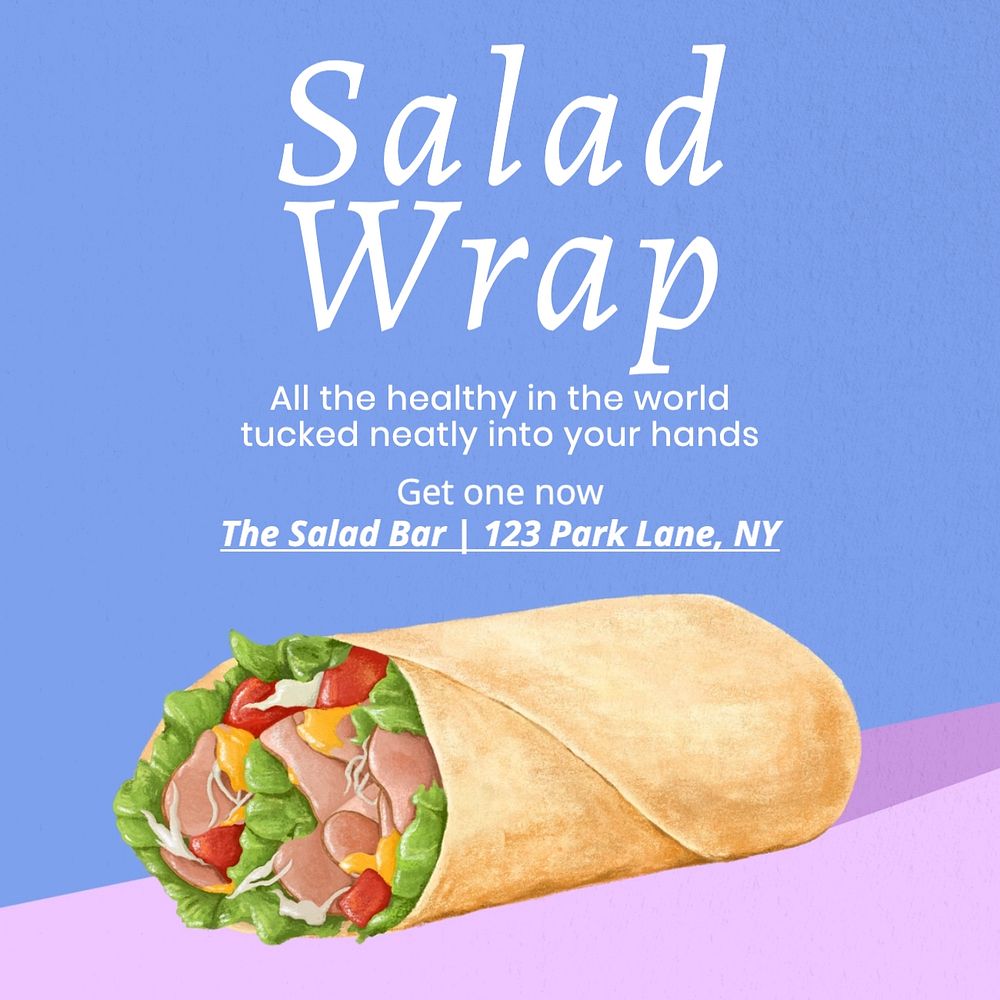 Salad wrap Instagram post template