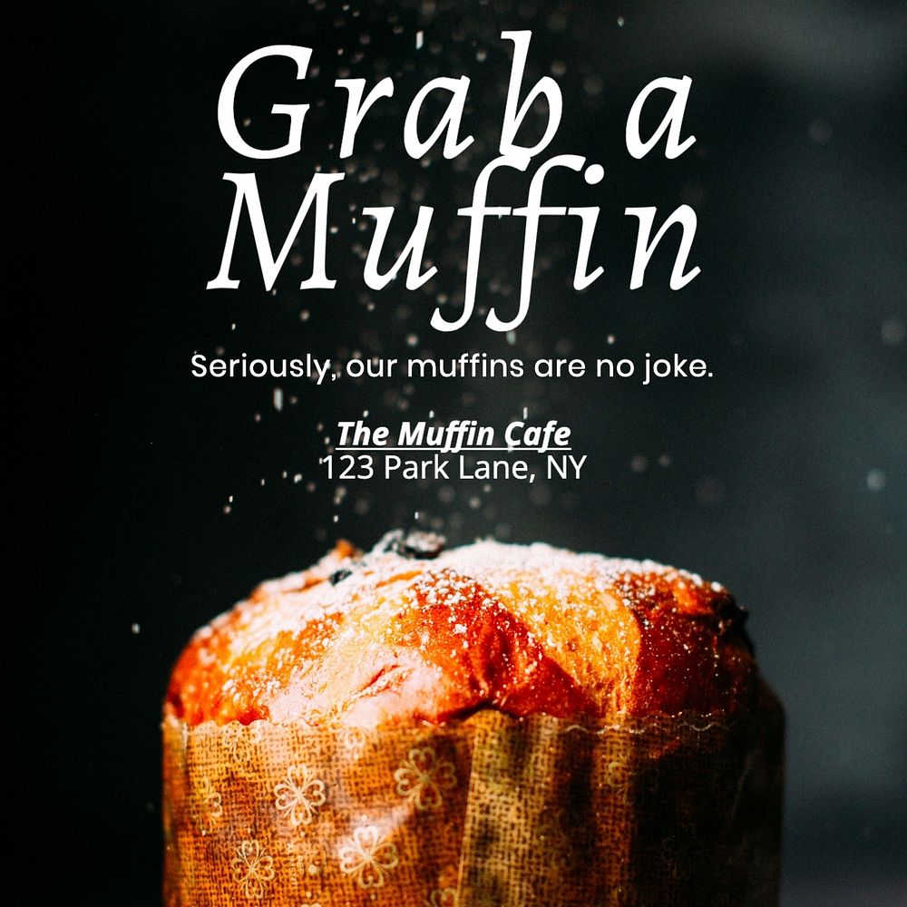 Muffin cafe Instagram post template