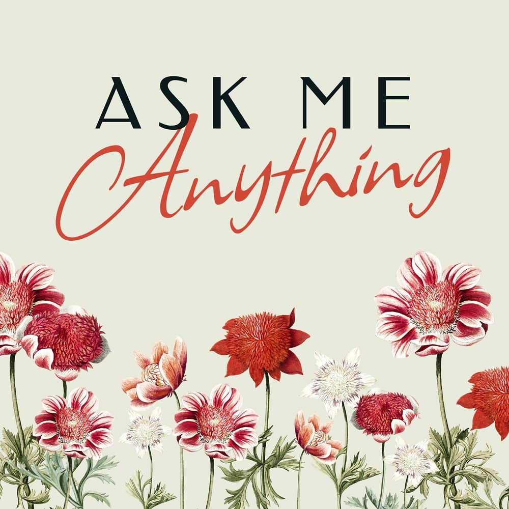 Ask me anything Instagram post template