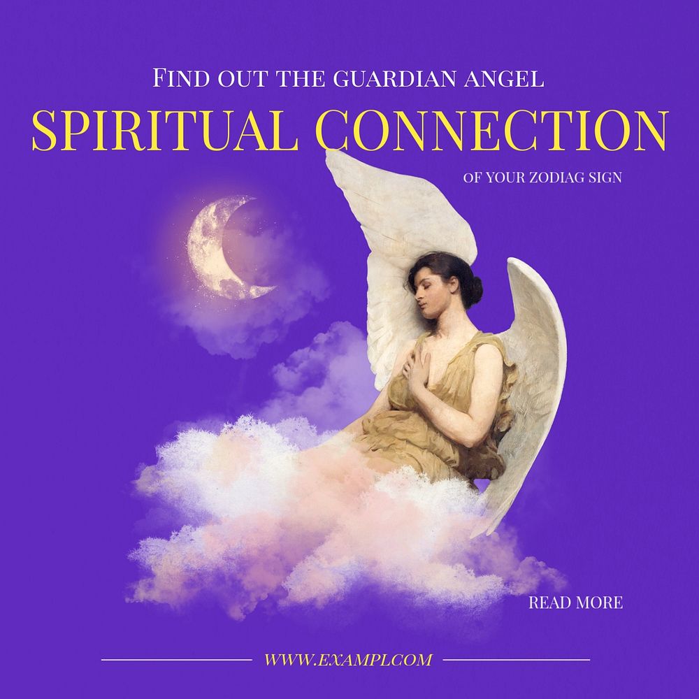 Spiritual connection Instagram post template, editable text