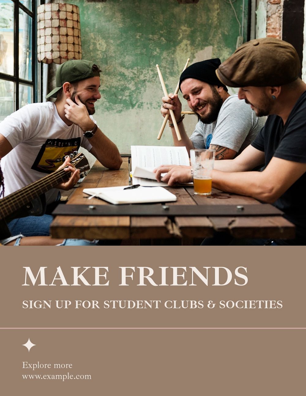 Make friends flyer template, editable text & design