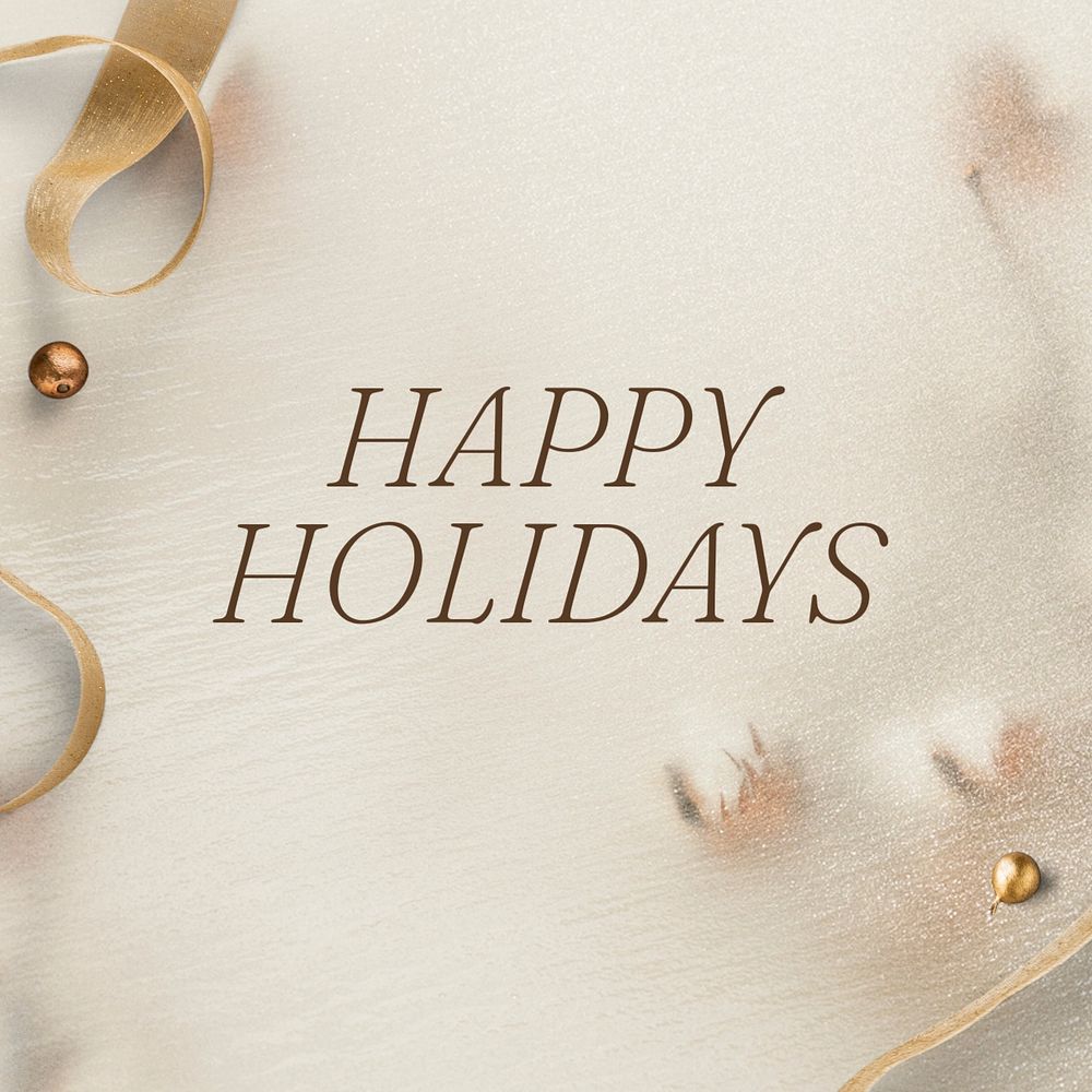 Happy holidays Instagram post template, editable text