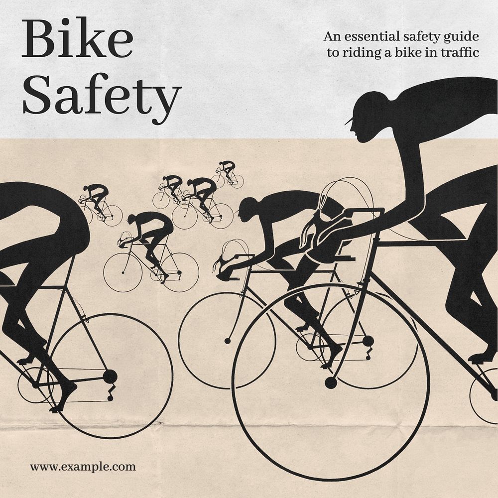 Bike safety Instagram post template