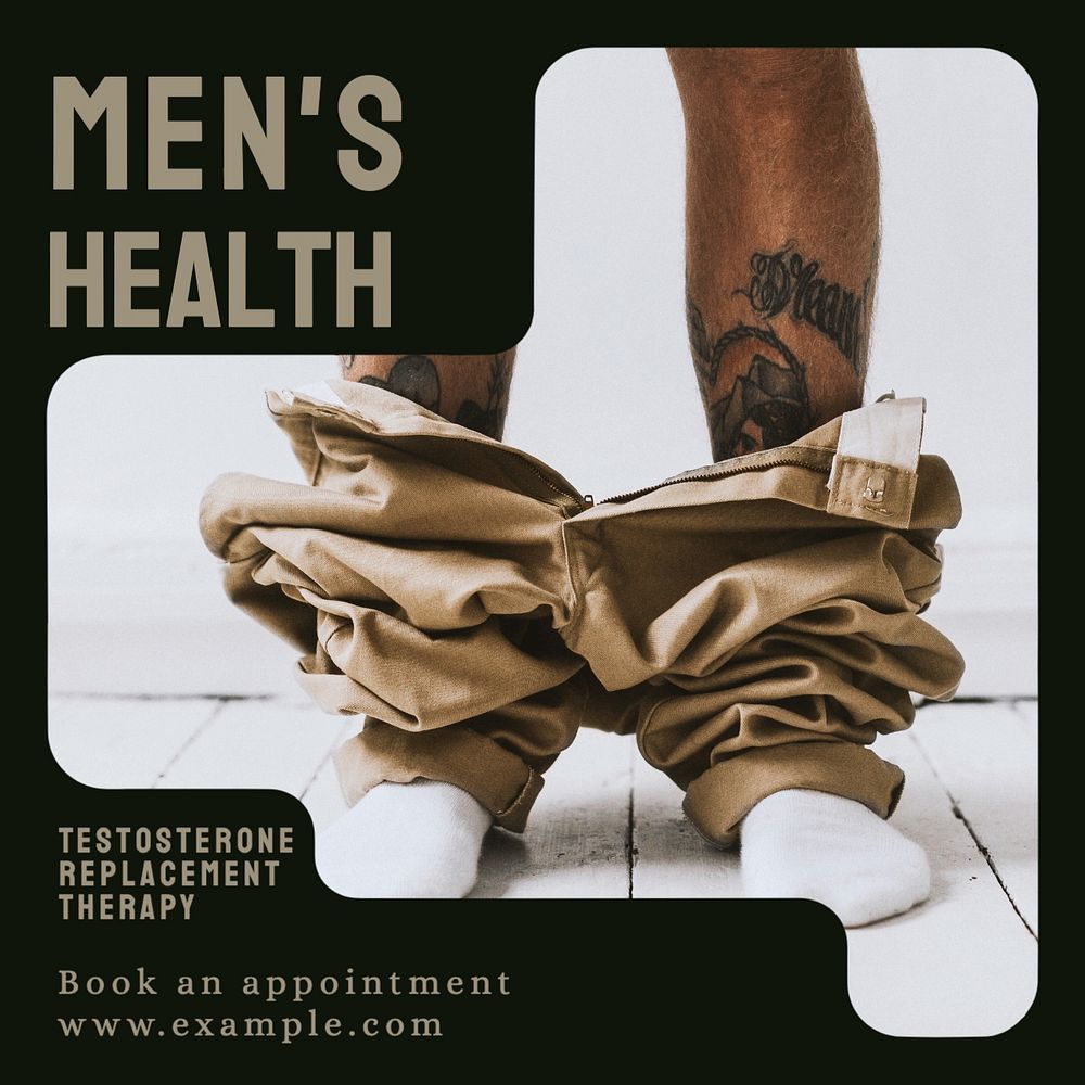 Testosterone replacement therapy Instagram post template