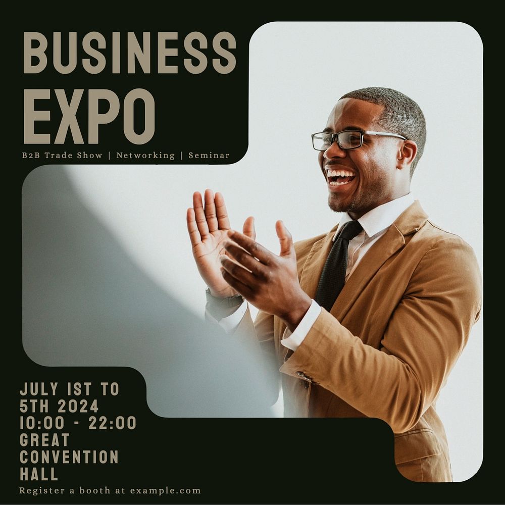 Business expo event Instagram post template