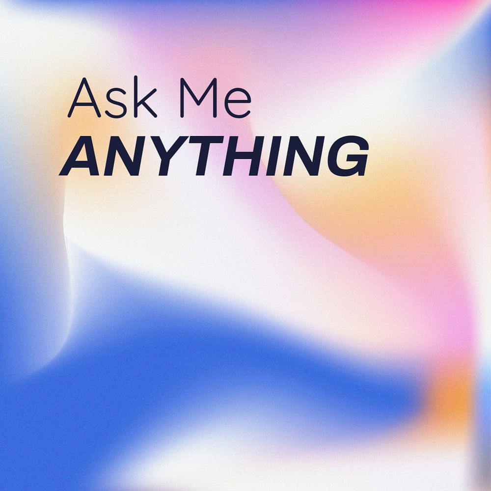 Ask me anything Instagram post template, editable text