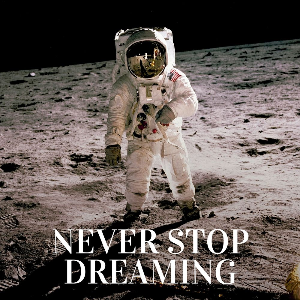 Never stop dreaming post template, editable social media design