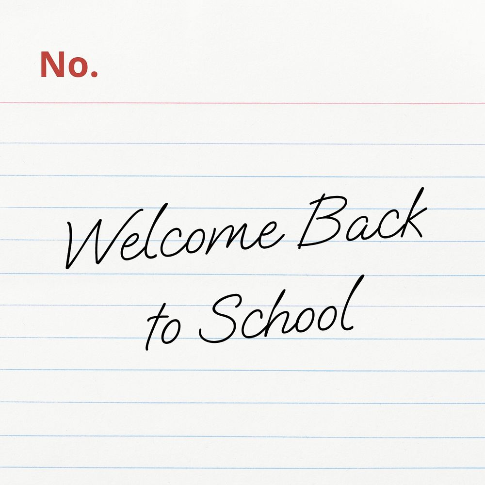 Back to school Instagram post template, editable text