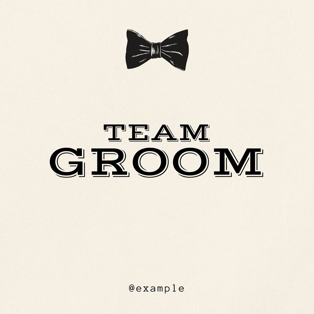 Team groom template for Instagram post