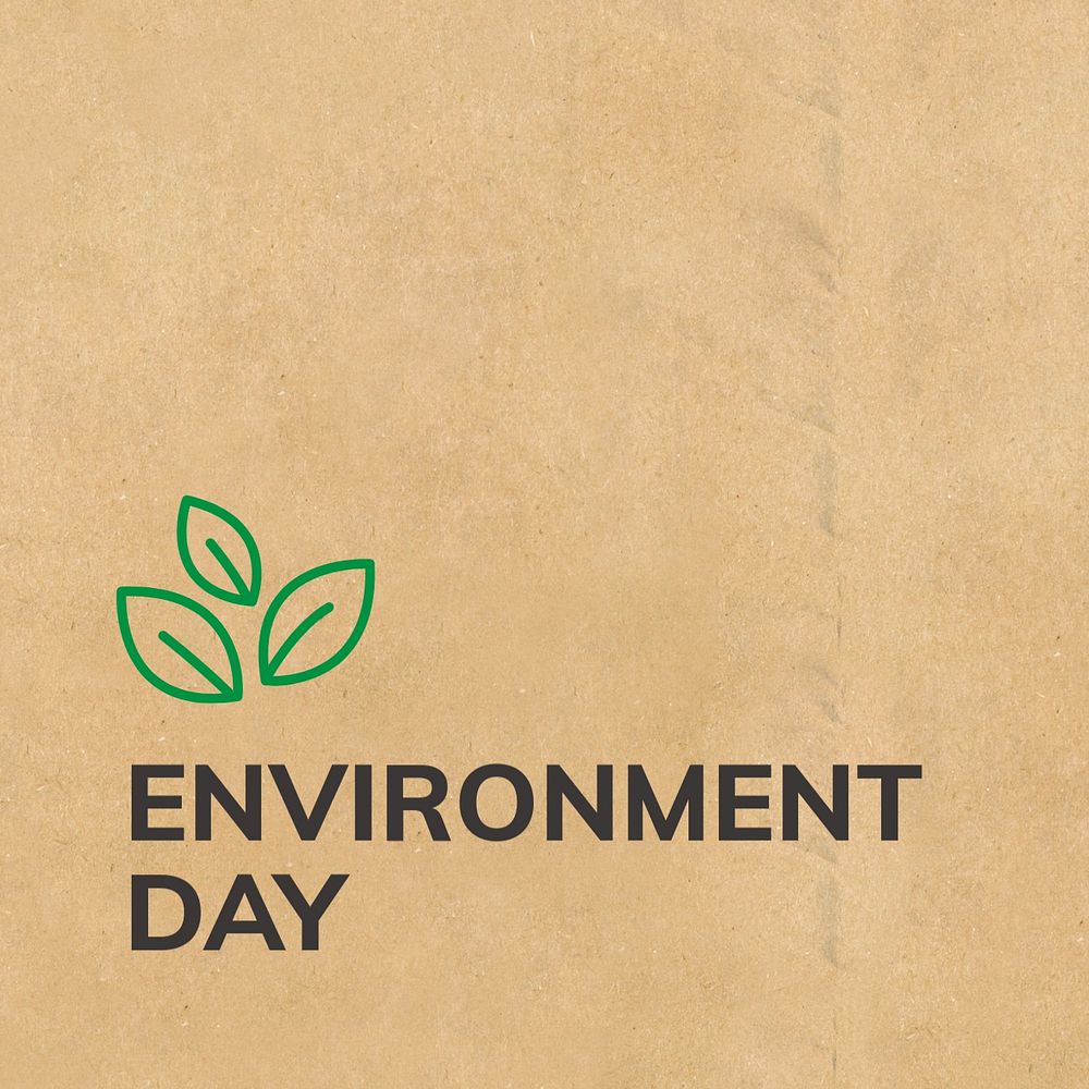 Environment day Instagram post template, editable text