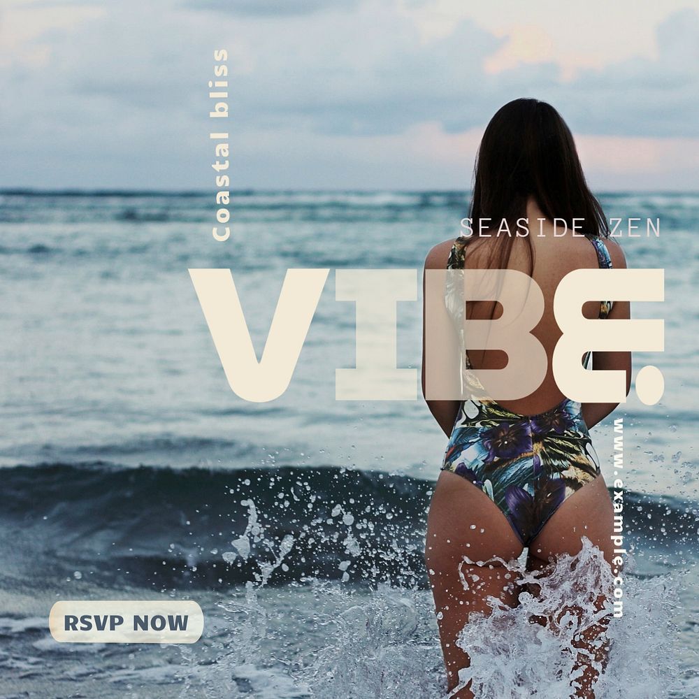 Vibe Instagram post template, editable design