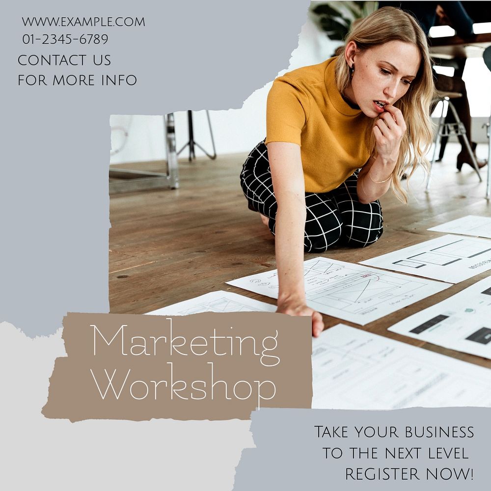 Marketing workshop Instagram post template