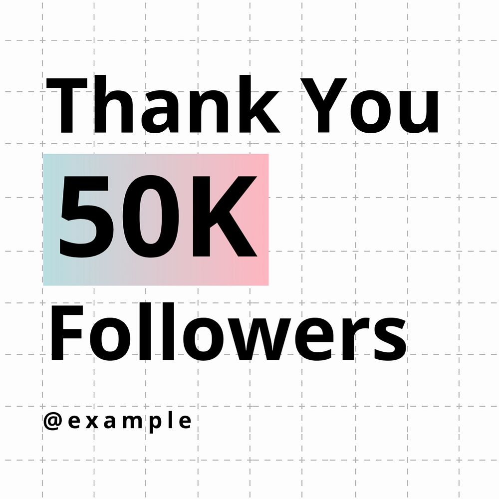 Social followers Instagram post template, editable text